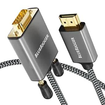 BlueRigger HDMI to VGA Cable 6FT (Unidirectional, 1080P, 60Hz, HDMI ...