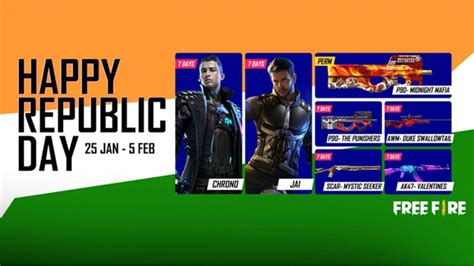 Garena Free Fire: Login To Receive Free Rewards In Republic Day Event
