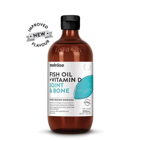 Melrose Omega Fish Oil + Vitamin D joint & bone 500ml - Panacea Whole Foods