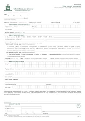 Hbl Remittance Application Form - Fill and Sign Printable Template Online