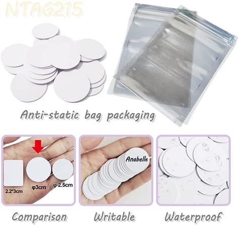 Buy NFC Tags NTAG215 Round Cards 150PCS Blank 215 Coin Tags, Compatible ...