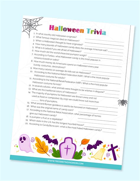 Printable Halloween Trivia Questions and Answers