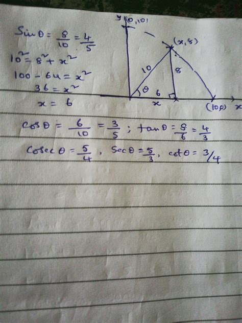 from the given figure,find all the trigonometric ratio of angle ...