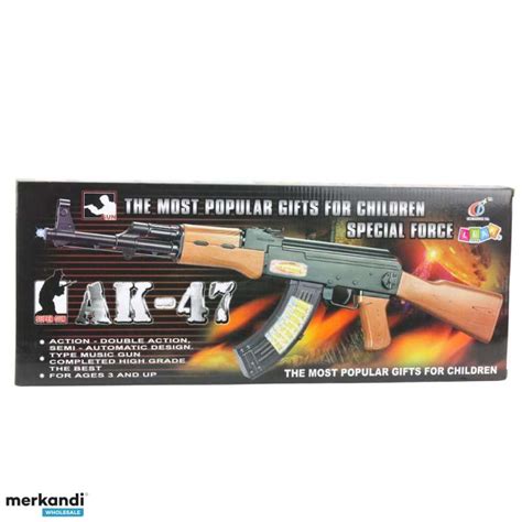 AK 47 Toy Rifle for Kids Lights Sounds 68.5 cm - Poland, New - The ...