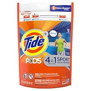 Tide Pods Plus Febreze Sport Odor Defense Laundry Pacs, Active Fresh ...