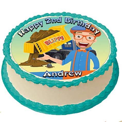 Blippi Cake Topper 8 Inches Round Birthday Cake India | Ubuy