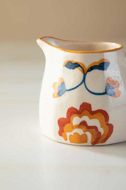 Buy Gypsy Rose Hand Painted Multi-Colored Ceramic Milk Jug Online ...