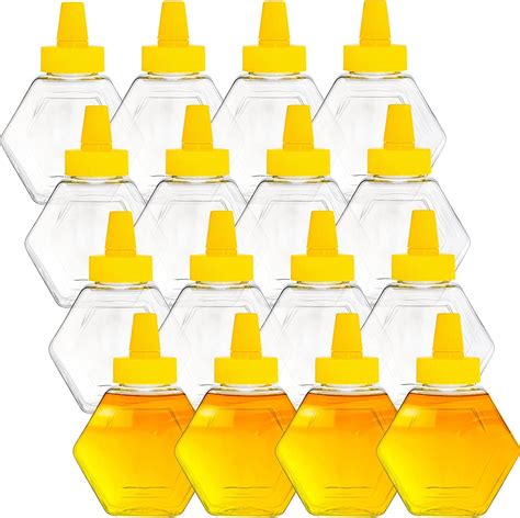 Elsjoy 16 Pack Plastic Honey Bottle Jars, 7 Oz India | Ubuy