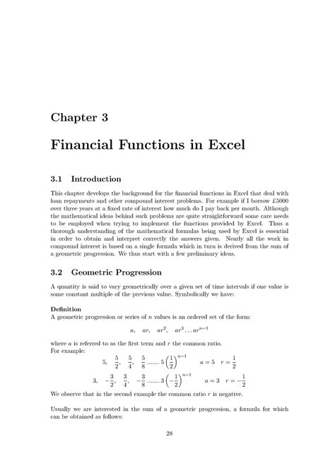Financial Functions(notes) - Chapter 3 Financial Functions in Excel 3 ...