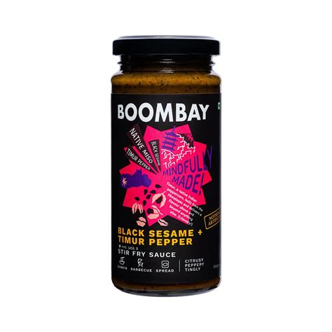 BOOMBAY Black Sesame + Timur Pepper Stir Fry Sauce 250g | Nothing ...