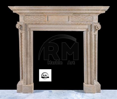 Traditional Beige Marble Indoor Fire Place Manufacturer, Supplier from ...