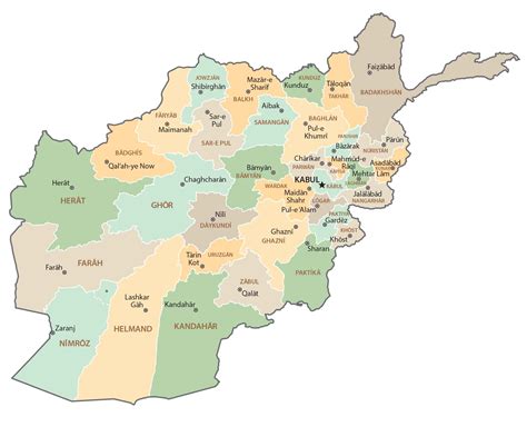 Afghanistan Map - Cities and Roads - GIS Geography