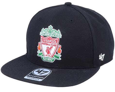 Hatstore Exclusive Liverpool FC Crest Black Snapback - 47 Brand ...