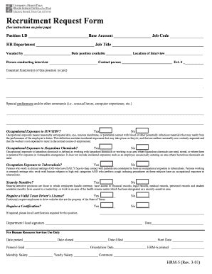 Recruitment Request Form - Fill and Sign Printable Template Online