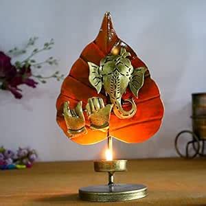 Buy JAIPUR ACE Iron Metal Lord Ganesha Tealight or Candle Holder Stand ...