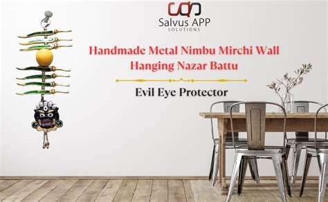 Salvus APP SOLUTIONS Handmade Metal Nimbu Mirchi Wall Hanging Nazar ...