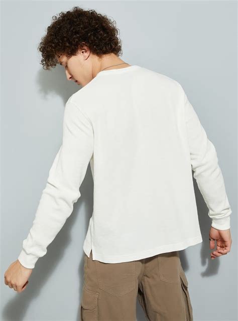 Buy URB_N Men Ribbed Henley T-shirt Online at just Rs. 799.0 ...