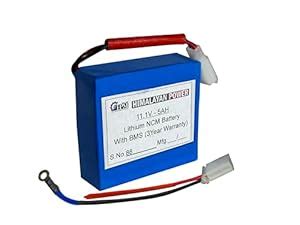 Lithium NCM Battery 11.1V - 5AH (3.7V-3S) with Built-in BMS Perfect for ...