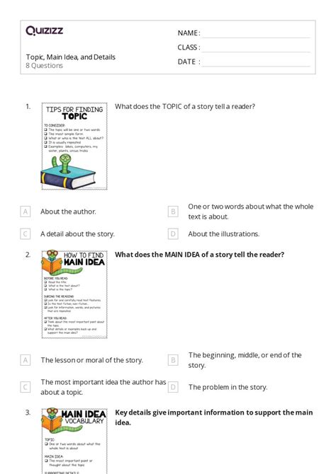 Image result for Identifying Main Idea First Grade