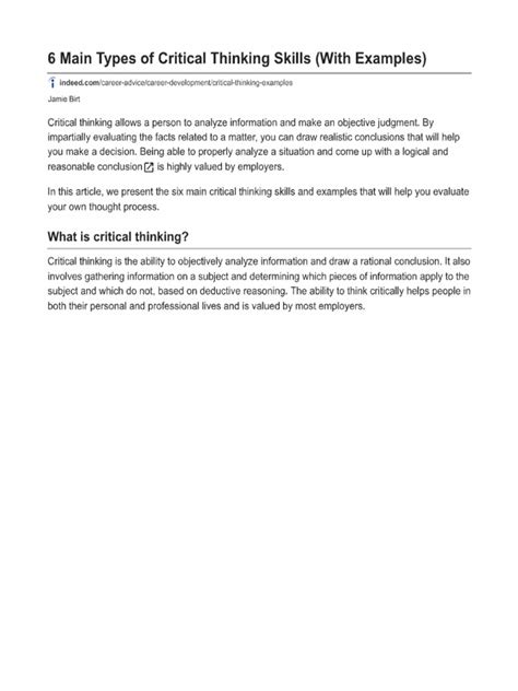 Image result for Critical Thinking Basic Principles of Seven Types