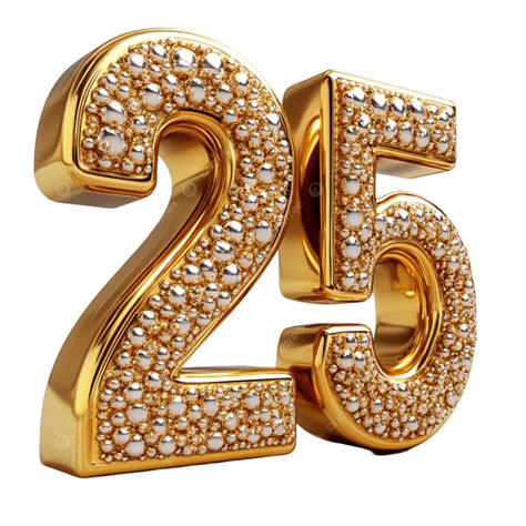 Number 25 3d Text Design On Clear Background, Number, 3d, Clear PNG ...