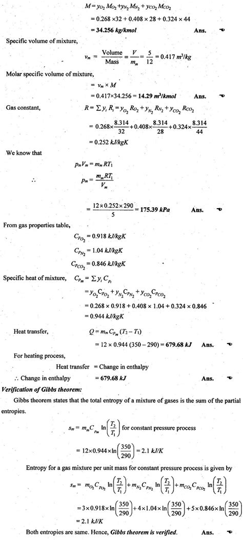 Solved Anna University Problems on Gas Mixtures - Gas Mixtures and ...