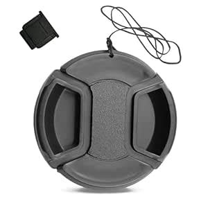 Buy 55mm Camera Lens Cap Draduo Camera Lens Cover Snap-On Center Pinch ...