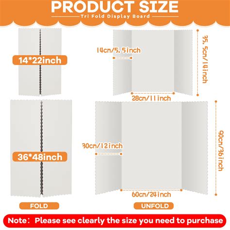 Snapklik.com : 12 Pcs 14 X 22 Inch White Trifold Poster Board Large Tri ...
