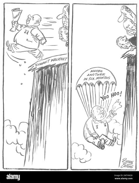 Cartoon - Russian Brinkmanship. John Collins (1917-2007 Stock Photo - Alamy