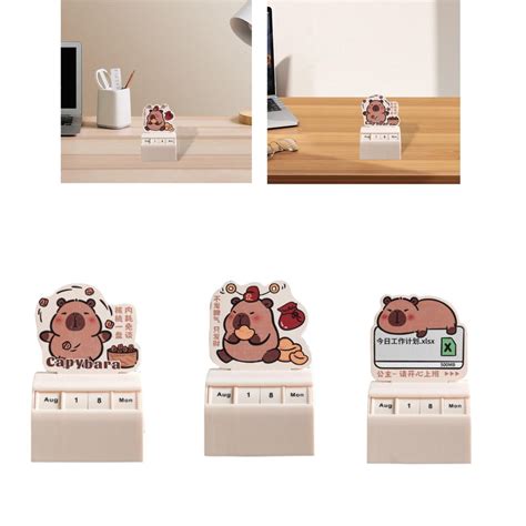 ⚡️Buy Maxbell Desk Calendar Table Centerpieces Cute Capybara Design for ...