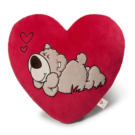 Nici Heart Cushion Love Bear, Red(40cm) — Toycra