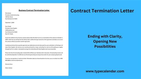 Free Printable Contract Termination Letter Template [PDF, Excel] Vendor ...