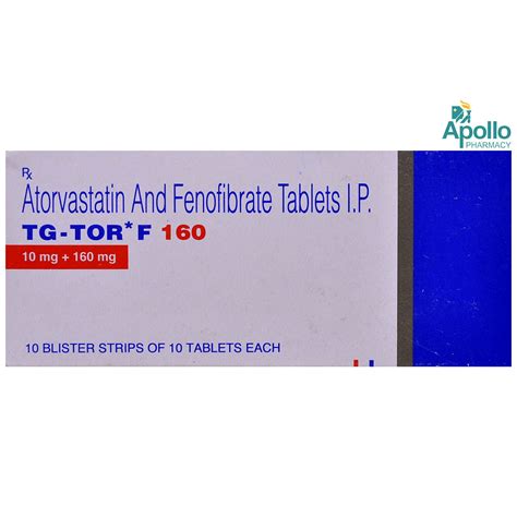 TGTOR F 160MG TABLET | Uses, Side Effects, Price | Apollo Pharmacy