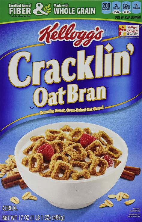 Amazon.com: Kellogg's Cracklin Oat Bran, 17oz Box (Pack of 2):