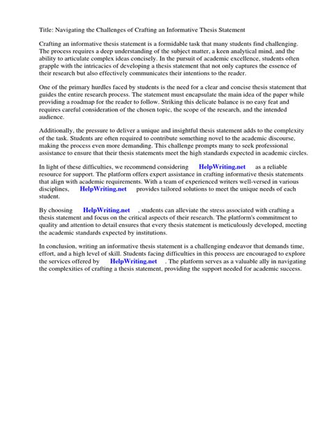 Informative Thesis Statement Examples 的图像结果