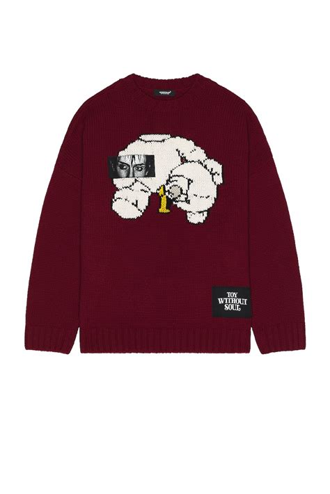 Undercover Teddy Bear Sweater in Bordeaux | FWRD