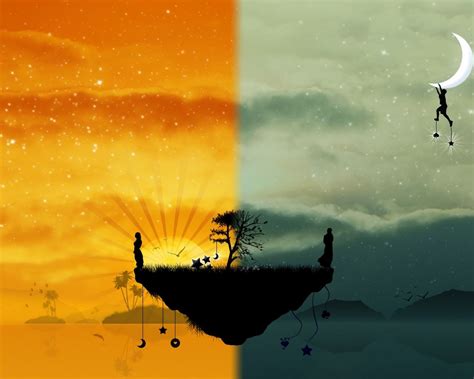 Download wallpaper 1280x1024 island, tree, worlds, people, silhouettes ...