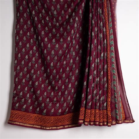 Buy Stunning Block Printed Silk Sarees Now | iTokri