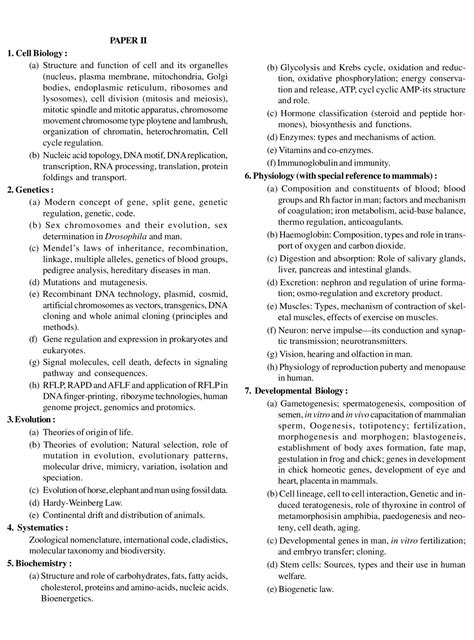 UPSC Zoology Syllabus for IAS Mains 2023, Download Paper 1 & 2 PDF