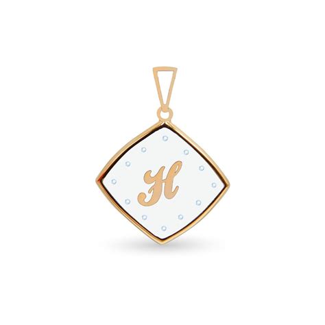 Buy quality ' h ' alphabet glass 18k real diamond Glass pendant in Rajkot