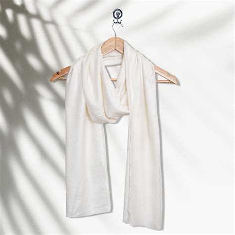 Buy Off-White Color Woven Viscose Modal Stole 45055/1 | FFAB