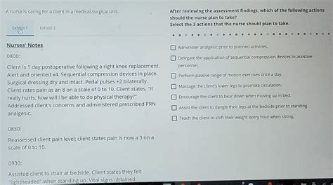 Solved A nurse is caring for a client in a medical-surgical | Chegg.com