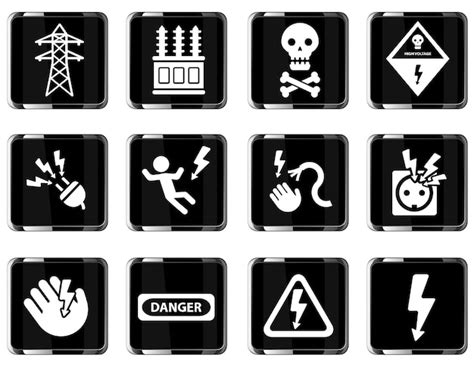 Haute tension simplement symbole pour les icônes web | Vecteur Premium