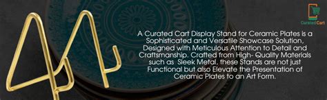 CURATED CART 1 Pack 3.3 Inch Display Stands Gold Plate Stands Metal ...
