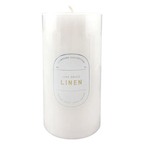 Line Dried Linen Scented Pillar Candle, 3x6