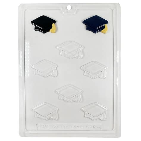Bite Size Graduation Cap Chocolate Mold | Candy Making Supplies
