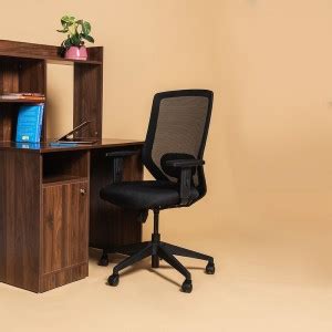 Wakefit Sandra Medium Back Nylon Base Fabric Office Executive Chair ...