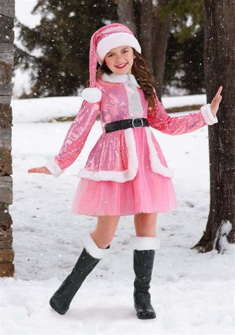 Pink Santa Claus Girl's Costume | Christmas Costumes