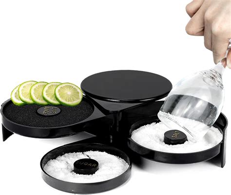 Amazon.com | 1 Pack 3 Tier Bar Glass Rimmer for Cocktail and Margarita ...