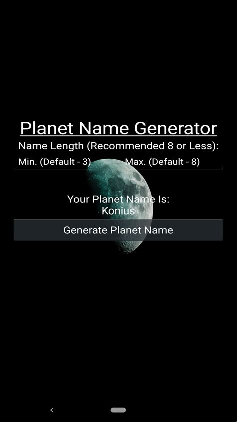 Solar System Name Generator